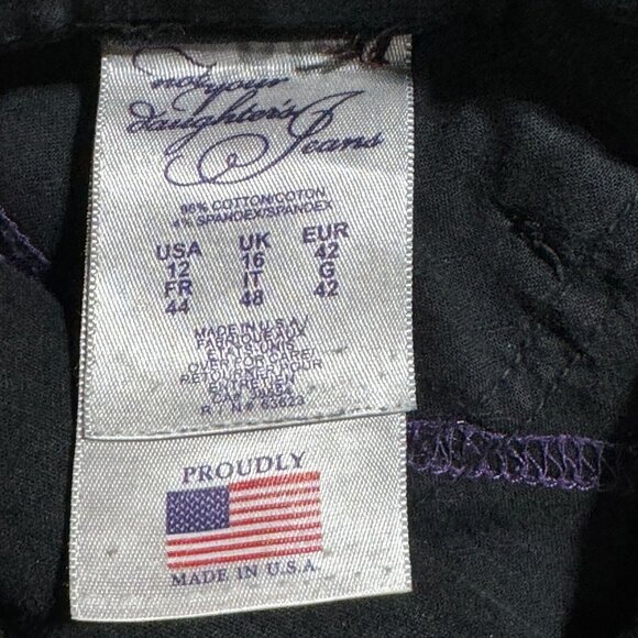 Not Your Daughters Jeans Black Bootcut NYDJ Womens Size 12 - Made in USA - Picture 11 of 16